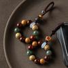 Charm Wooden Beaded Pendant Tibet Beads Lanyard Creative Car Key Ring  Backpack Decor