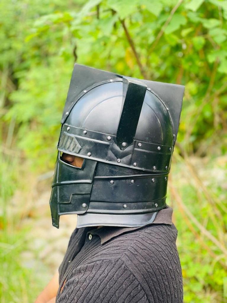 Medieval Moria Dwarves Blued Helmet ~ LOTR Warrior Knight Helmet ~ Cosplay Armor- Knight Helmet~ Best Gift For Chrtismas