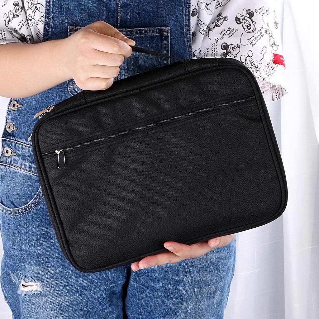 BTSKY Портативный пенал для цветных карандашей - Органайзер для цветных карандашей Вмещает 166 карандашей или 112 гелевых ручек Большой вместимости Пенал на молнии Гелевые ручки