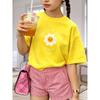 Protect Your Peace Smiley Daisy Circle Letter Print Kids T-shirt Soft Cotton O-Neck Short Sleeve Unisex Boys Girls Summer Casual