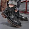 Кожаные вязаные ботинки martin, мужские мотоциклетные ботинки, одинарные ботинки