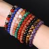 19CM Natural Stone Lucky Bracelets For Women Men Round Beaded Stretch Jewelry Bracelet Bangle