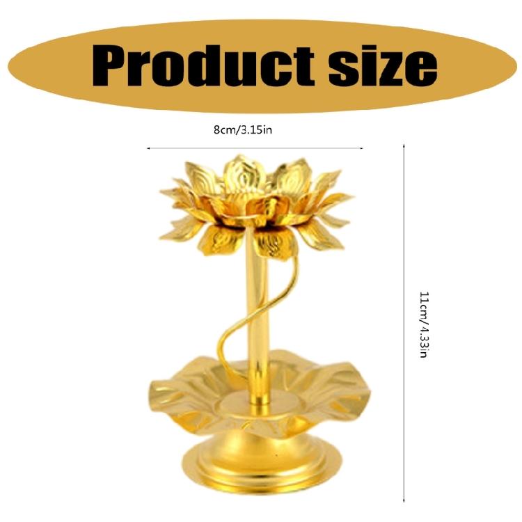 4Inch Flower Leaf Candle Holder Candle Stand Butter Lamp Holder Suitable for Home Ornamentation and Festival Occasion