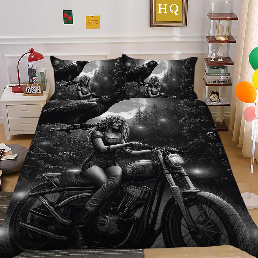 Комплект пододеяльника Beauty с принтом черепа, полный размер, микрофибра, покрывала, наволочка высокого качества, роскошные комплекты постельного белья