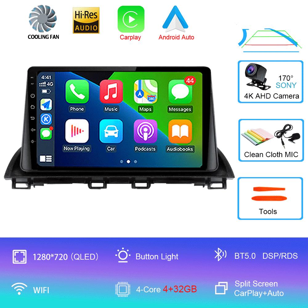 Android 14 Видеоплеер Автомагнитола Для Mazda 3 Axela 2014 - 2019 Мультимедийный Радиоплеер GPS Стерео Аудио Головное Устройство 2DIN DVD