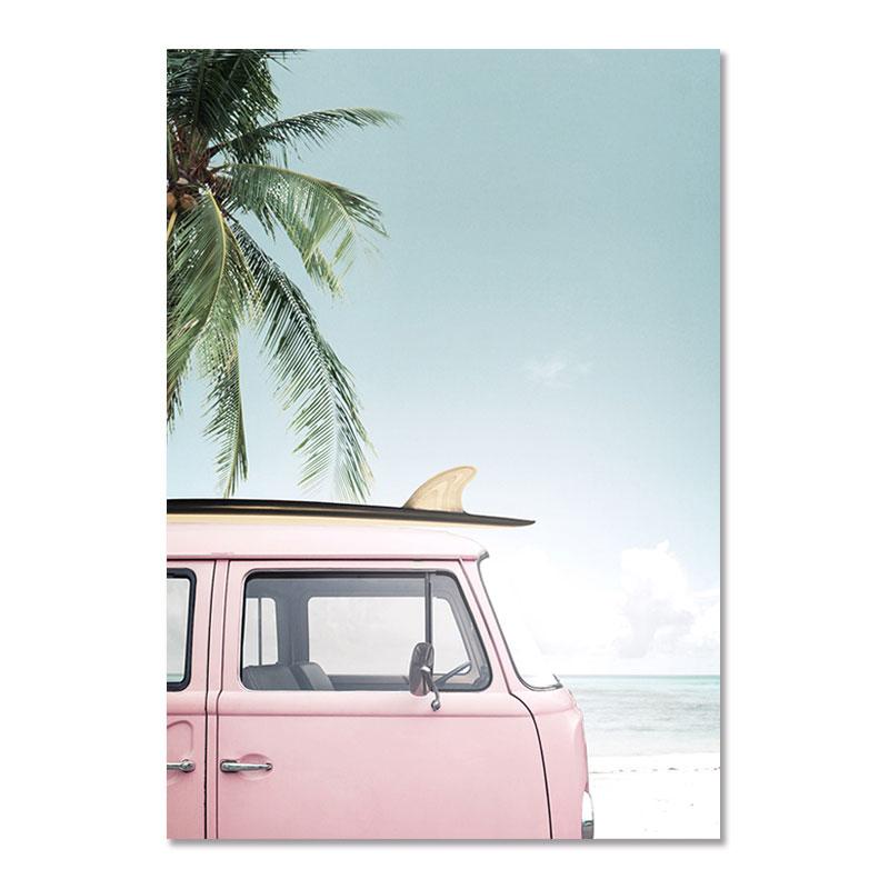 Солнечный Берег Постеры для украшения серф-доски Морская черепаха Океанский пейзаж Холст Картина Скандинавская Приморская Картина Для Декора Гостиной