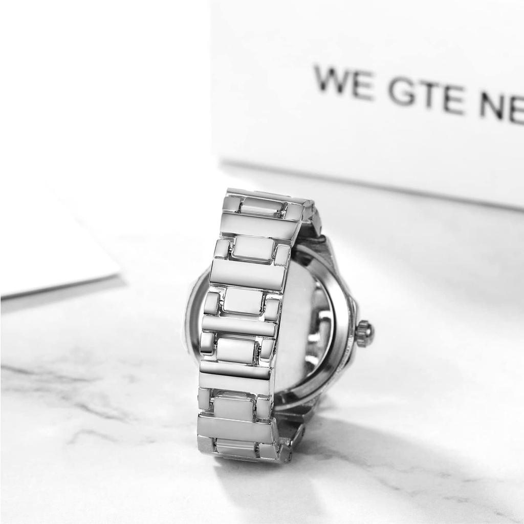 Ring Ring Watch Ring Watch Analog Cute Stylish Waterproof Free Size Fashion Ring Silver Gift for Girlfriend Birthday Christmas Day Women's Women's