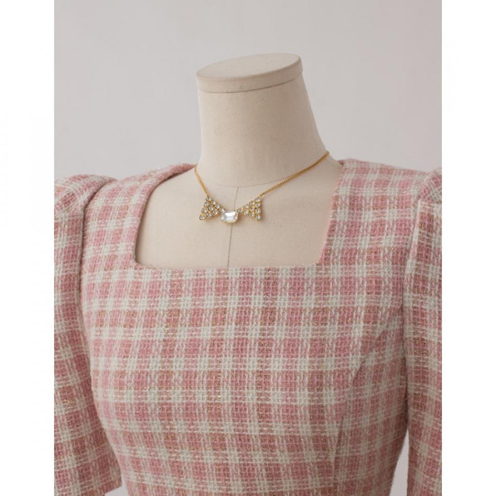 Win Women Luxury Tweed Celebrity Dress