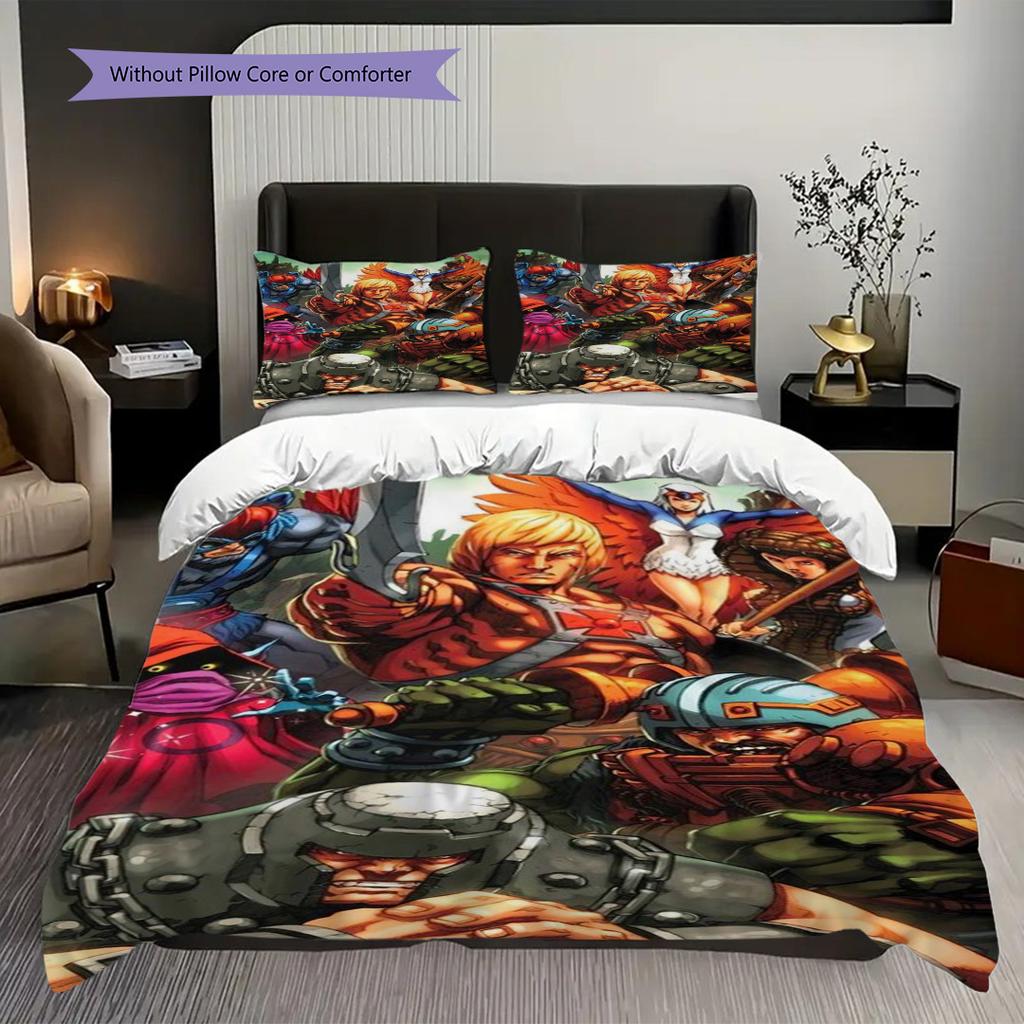 Masters Universe Heman Vs Skeletor Bedding 1 Duvet Cover 2 Pillowcase Without Core Duvet Cover And Pillowcase Christmas Birthday Gift