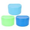 Portable Dental Retainer Box False Teeth Storage Box with Basket Net Container for Travel