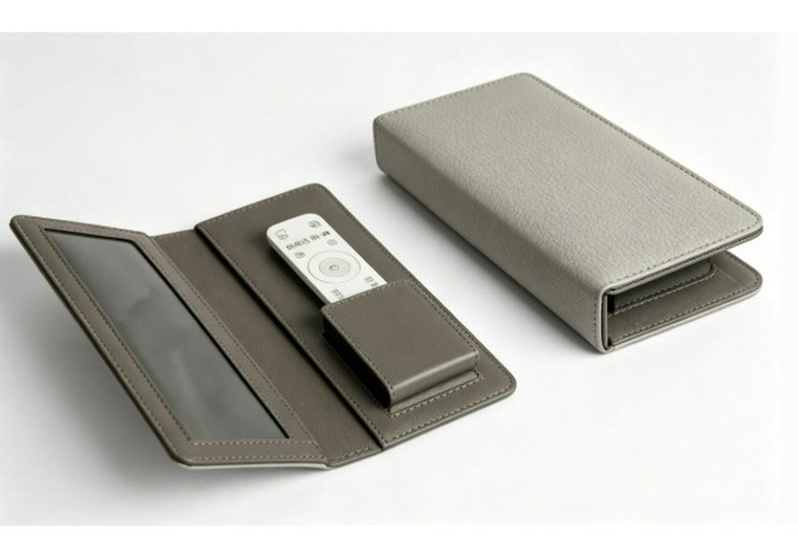 Custom High-End Hotel Guest Room Leather Wood Grain Tissue Box & Service Tray