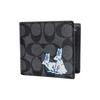 Coach [Индивидуальная сумка] Кошелек 3 В 1 Из Магнолии с Рельефной Печатью Короткий Кошелек Три в Одном Кошелек Того же Стиля для Мужчин и Женщин Пар Кофе