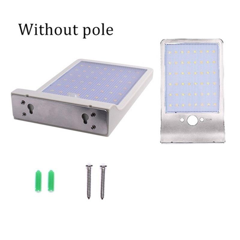Solar Wall Lights Outdoor Waterproof 36/48 LED Solar Powered Motion Sensor Wall Lamp with Mounting Pole For Garden Pathway