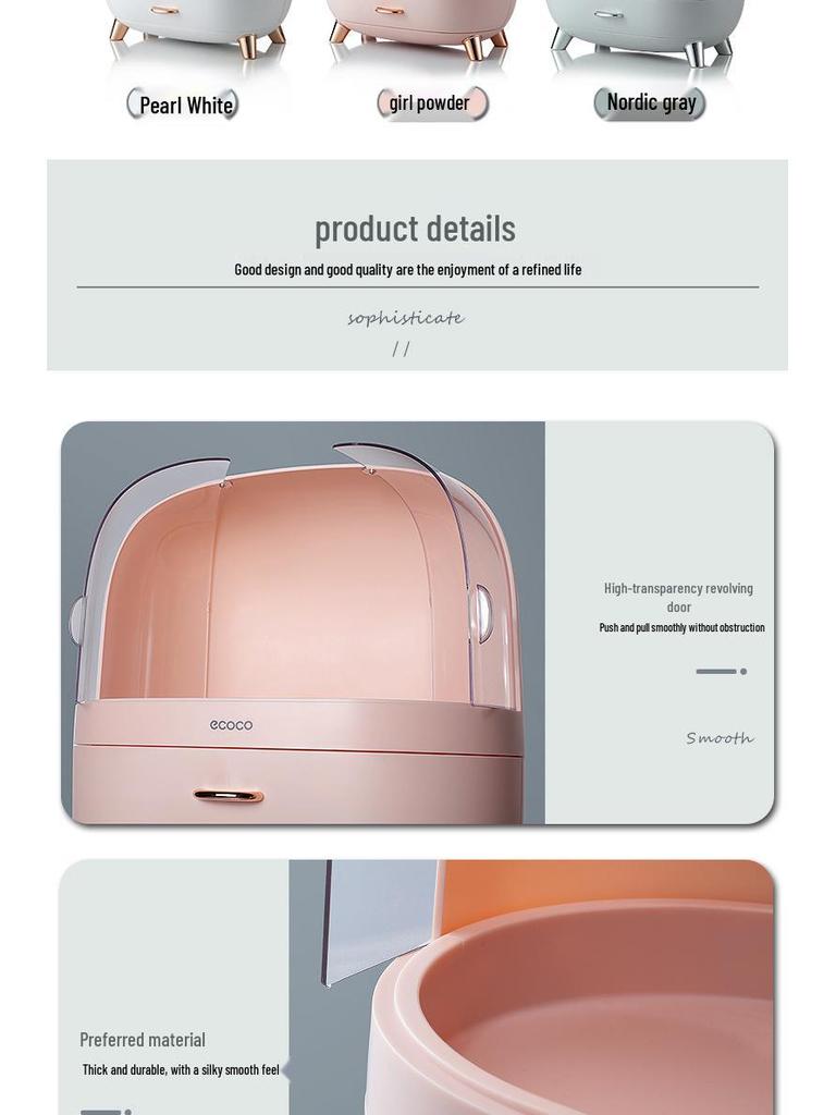 Прозрачный пылезащитный органайзер для косметики: Органайзер для хранения кистей для макияжа и средств по уходу за кожей для туалетного столика