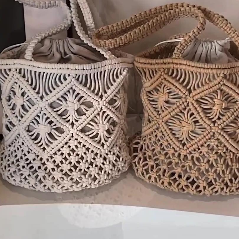 1pc Boho Chic Handwoven Shoulder Bag for Women,Handwoven Cotton with Zipper,Beach Bag,for Travel,Casual Outings