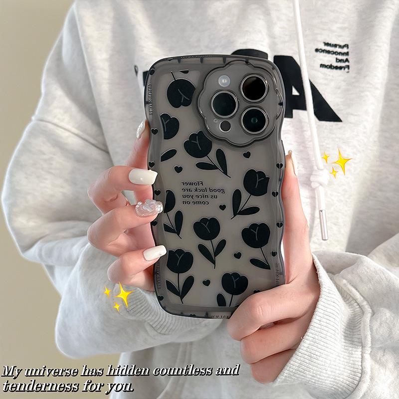 Zhitai iPhone 14 Case for Apple 13 Pro with Glossy Floral Design and Matching AirPods Pro Cover