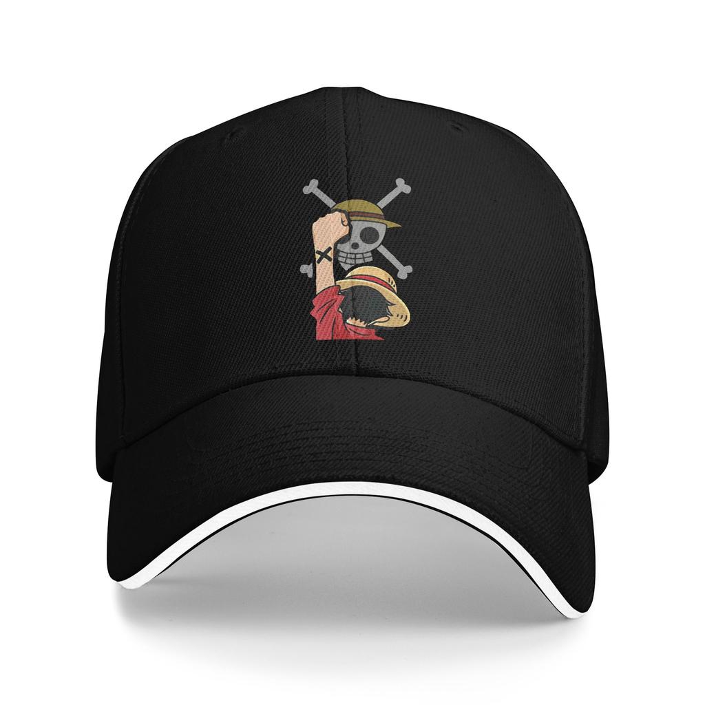 Heart Pirate One Piece Baseball Caps Casual Monkey D Luffy Anime Sandwich Hats Unisex Adjustable Dad Hat Travel Gift