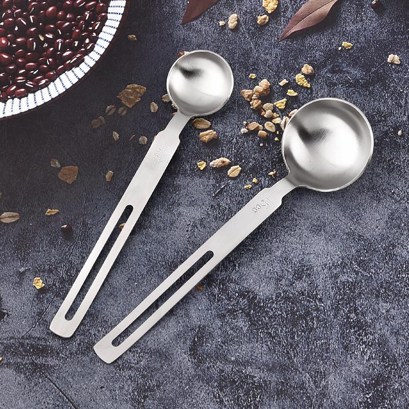 Elegant Silver And Colorful 304 Stainless Steel Long Handle Measuring Spoon Set