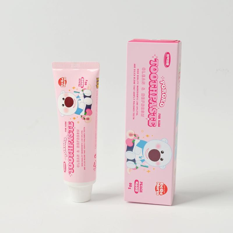 Pororo Kids Toothpaste - Cavity Protection Low Fluoride Oral Care with 4 Fruit Flavors, Improving Gum Health