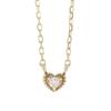 Gin No Diamond K10YG Gold Necklace for Simple Pendant Gold [Shinjuku Kura] Heart-shaped Women, Top,