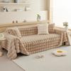 Winter Soft and Comfortable Bubble Rabbit Plush Sofa Towel Simple Modern Solid Color Universal Sofa Cover Towel