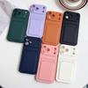 Кошелек с отделениями для карт, чехол для телефона For iPhone 17 Air 11 12 13 14 15 Plus 16 17 Pro Max, противоударный, мягкий, матовый, силиконовая задняя крышка