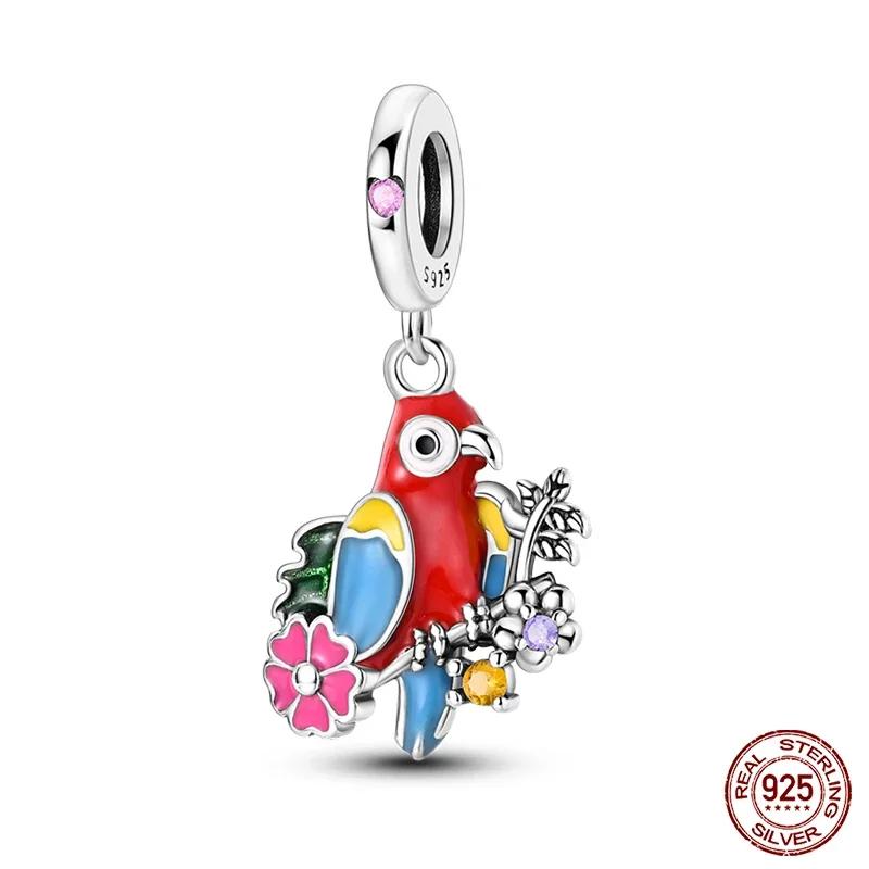 Медно-красная серия Шармы-бусины в форме сердца Подходят для оригинальных браслетов Бусины на удачу Для изготовления ювелирных изделий Сделай сам