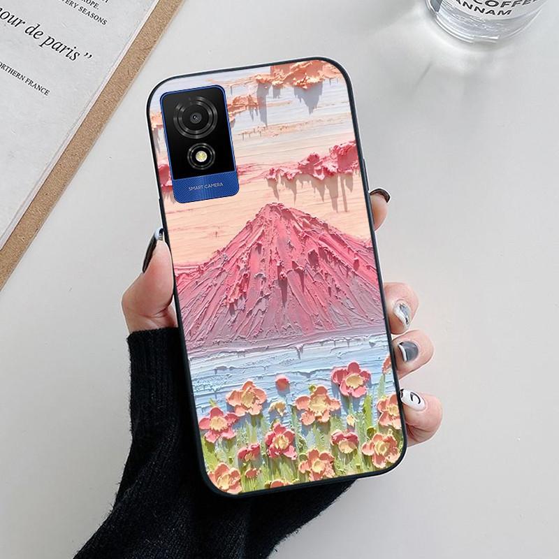For TCL 501 Case Fashion Soft Silicone Back Cases for TCL 501 T433D Phone Cover TCL501 etui Fundas