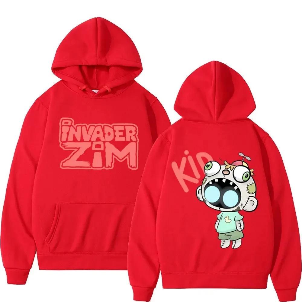 Animation Invader Zim Cartoon Graphic Hoodies Men Women Autumn Winter Fleece Streetwear Tops