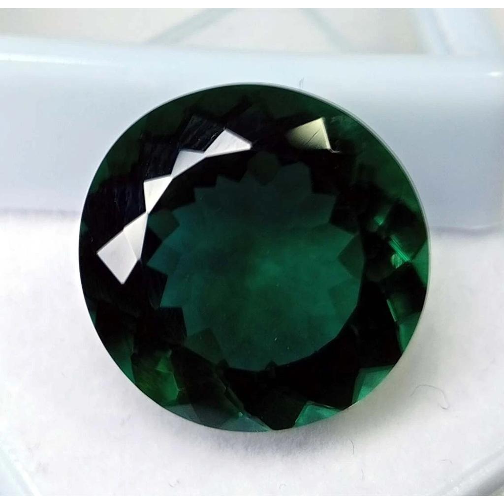 Natural Green Tourmaline Round Cut 15-16 Ct Stunning Certified Loose Gemstone