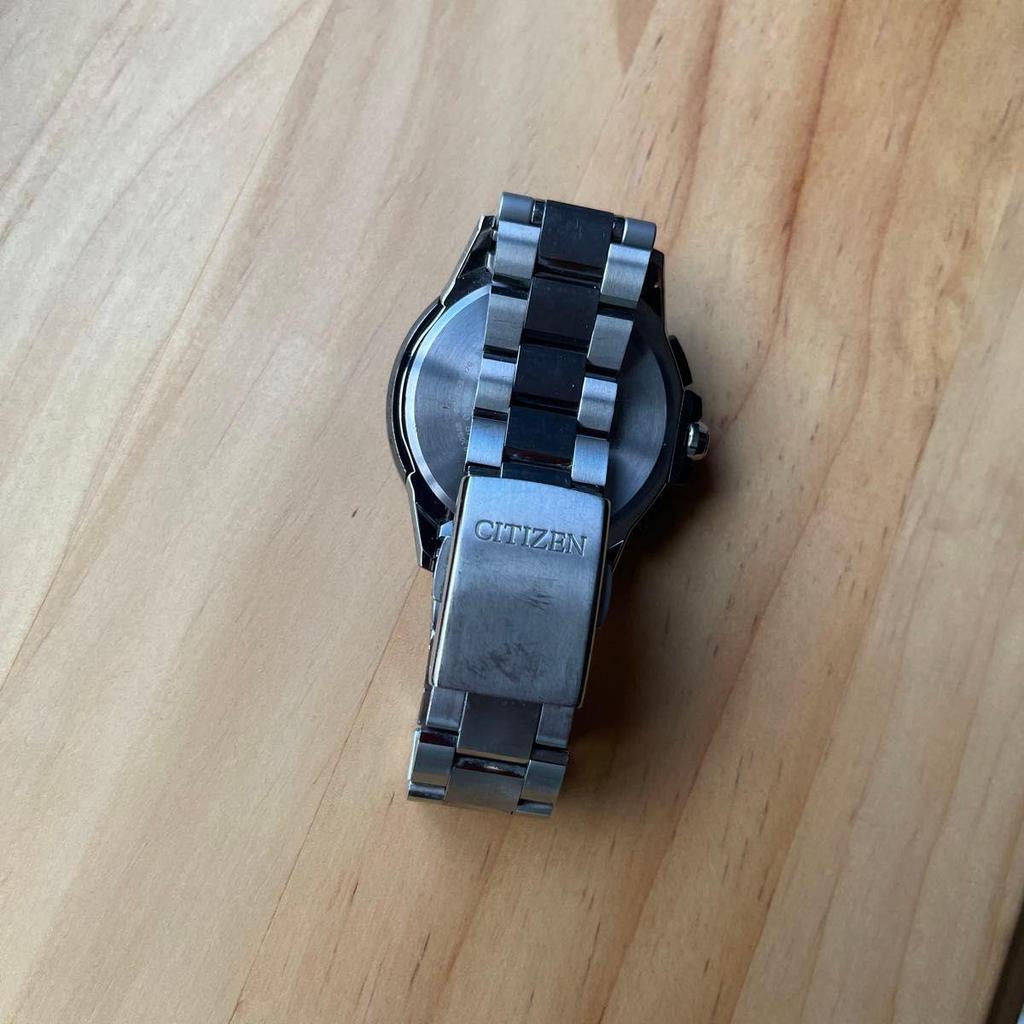 Used CITIZEN Attesa Eco-Drive Radio-Controlled Solar Powered Watch, Working Condition, AT9024-58E, World Time, Titanium