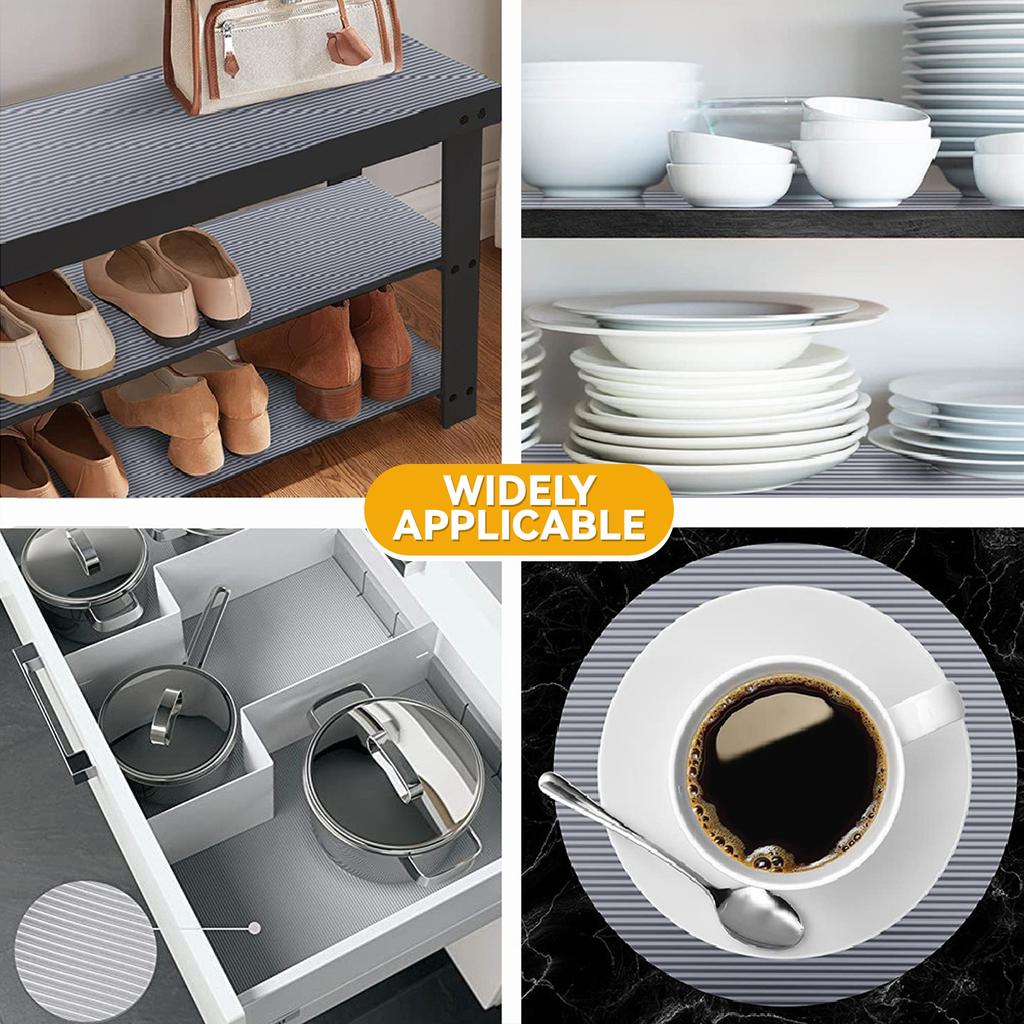 11.8*118inch Oil-proof Pad EVA Shelf Liner, Drawer Liners For Kitchen Cabinet, Non-Adhesive Non- Rainproof Refrigerator Pantry Dresser