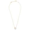 Kate Spade Logo Design Glass Stainless Steel Necklace Women's Gold KK4100CLEARTWOTONE