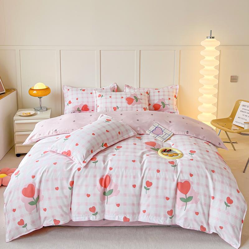 Пододеяльник с изображением розовой свиньи, комплект постельного белья из 4 предметов с изображением милых сельскохозяйственных животных, симпатичные мультяшные свиньи, двустороннее покрывало из микрофибры