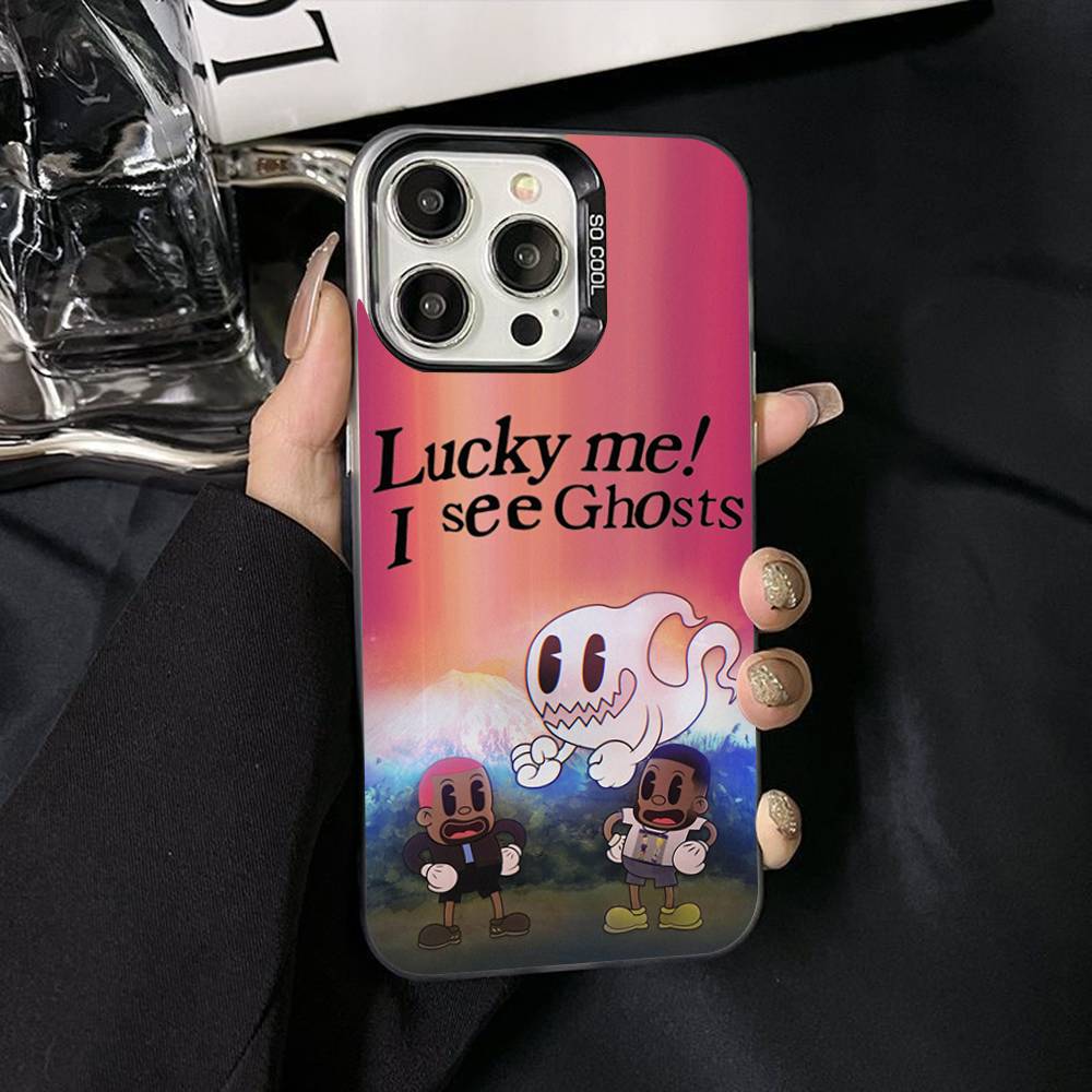Kanye West Ye Rapper Colored Silver frosted For iPhone Phone Case 17 16 15 14 13 12 11 Pro Max XR Plus Shockproof