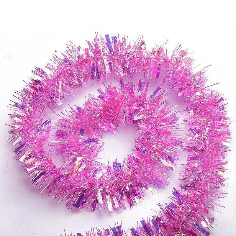 2 м блестящая рождественская мишура, проволочная гирлянда, украшение для рождественской елки, металлическая проволочная лента, подвесная новогодняя рождественская гирлянда, домашний декор