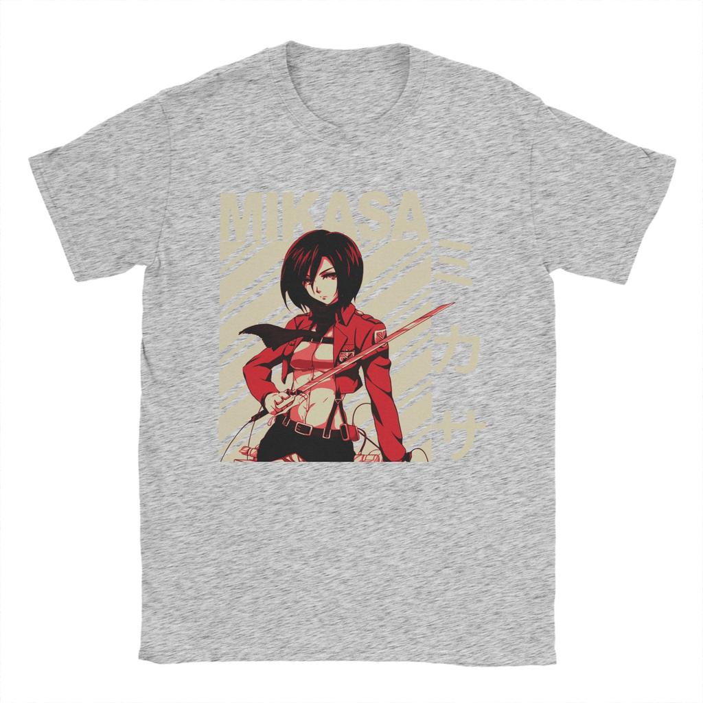 Футболки Attack on Titan для мужчин AOT Shingeki No Kyojin Аниме Хлопковые футболки с круглым вырезом с коротким рукавом Идея для подарка Одежда