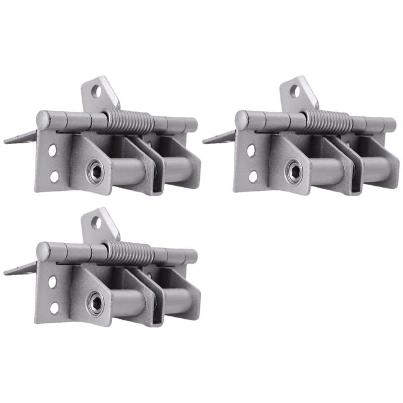 3Pcs Self Closing Spring Door Hinge 90 Degree Positioning Automatic Door Closers Hinge Hardware for Wood Door Cabinet