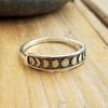Vintage Silver Moon Phase Finger Ring Fashion Jewelry Size 6 7 8 9 10
