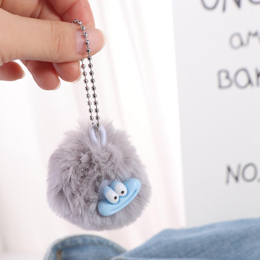 Mini Funny Clown Keychain Plushies Big Mouth Plush Pendant Sausage Mouth Keyring Hanging Accessory