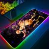Anime Demon Slayer Mouse Pad Gaming Rgb Anime Mousepad Backlit Keyboard Gamer Girl Xxl Laptop Mat Table Pads Deskpad