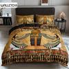 Комплект пододеяльников с изображением древнеегипетского искусства (1 пододеяльник+2 наволочки), Мягкий и дышащий комплект постельного белья с HD-печатью для дома