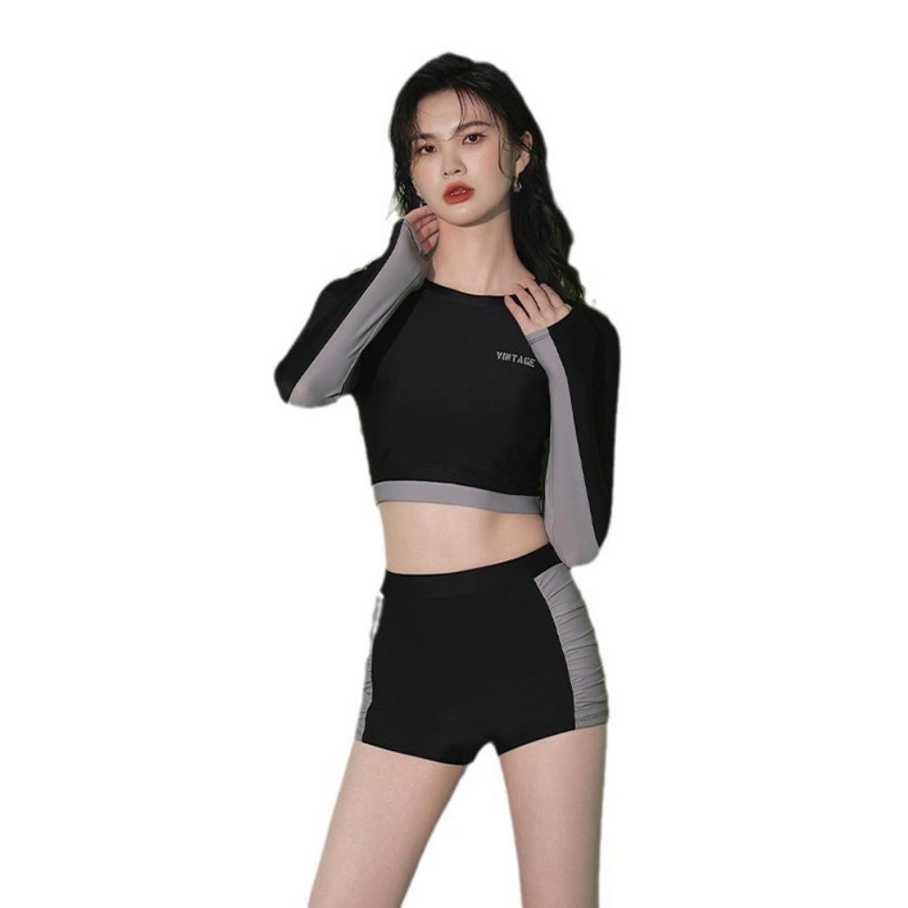 Купальник Раздельный Консервативный Прикрывающий Живот Тонкий Плоский Угол Спортивный Купальники Большого Размера