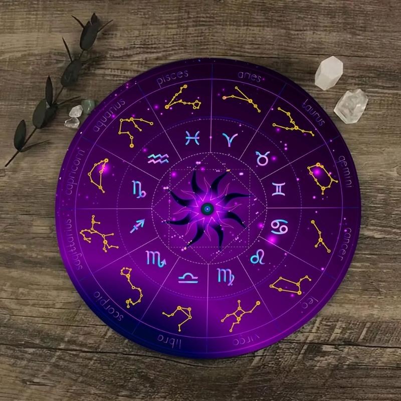 Metaphysical Message Board Mat Witchcraft Fortune Telling Altar Board Divinations Pendulum Board Round Dowsing Board