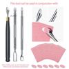 Nail Cuticle Pusher Set with Self-Adhesive Sandpaper 100#180#240# Flaky File Trimming Pre-Polishing Manicure Tool 5/10 Sheets