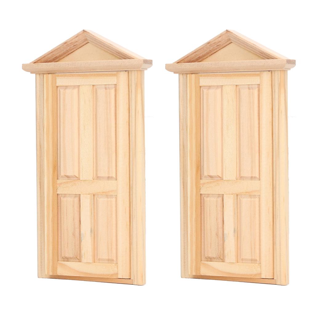 2 шт. Миниатюрная дверь для кукольного домика 1:12 Масштаб 1: 16 масштабная мебель DIY кукольный домик мини деревянная дверь для