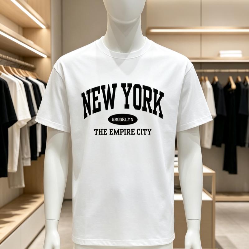 New Style Tshirt For Daily Casual Wear Hiphop Shirt Breathable Tshirt With Fine Texture Graphic Print Tshirt Fitted Tsh
