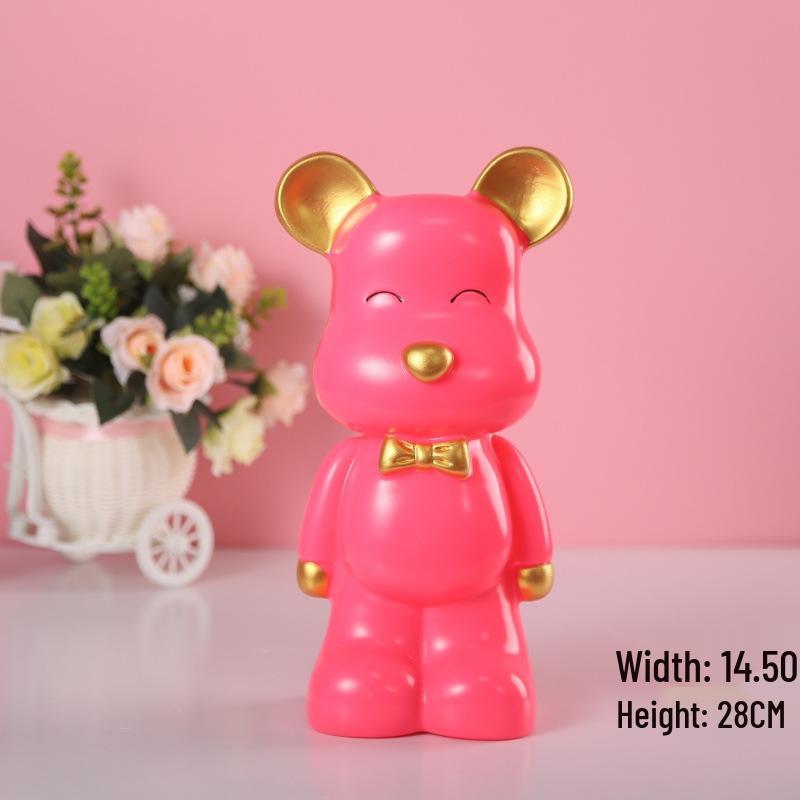 Modern Minimalist Bear Money Box: Child's Savings & Withdrawal Toy, Trendy Living Room Decor