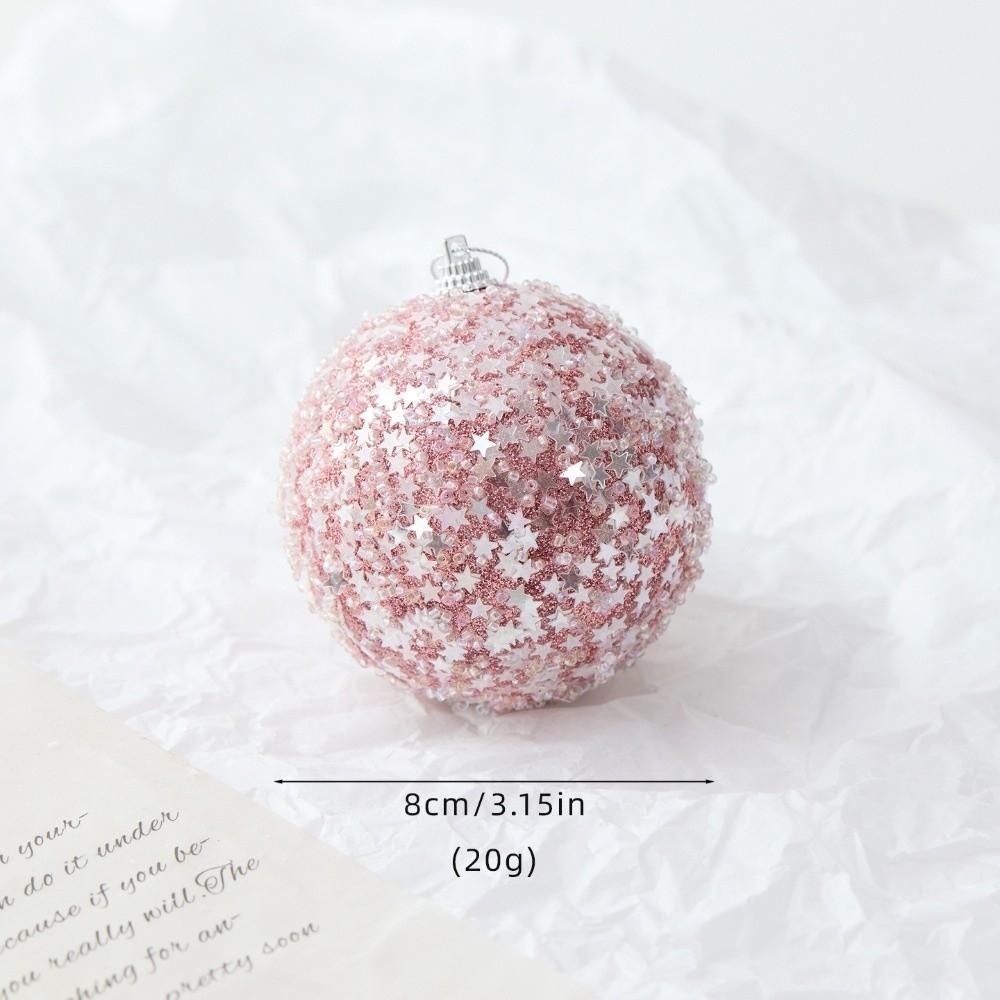 Pink Christmas Tree Ornaments Foam Ball Gift Christmas Ball New Xmas Tree Hangings Pendant