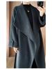 Women's Long Angora Red Double-Faced Cashmere Overcoat - 2025 Autumn/Winter Collection.